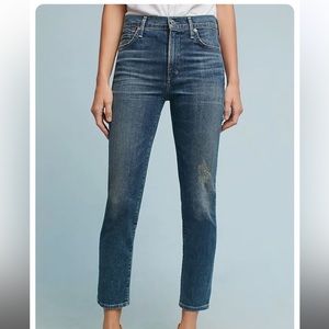 Citizens of Humanity COH Cara high rise cigarette ankle size 30